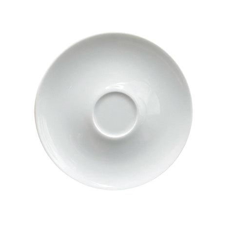 Turgla Porcelain Delta - Coupe dia.4.5" Round White Porcelain Saucer (Set of 24) (BST01KT00) - iFoodservice Online