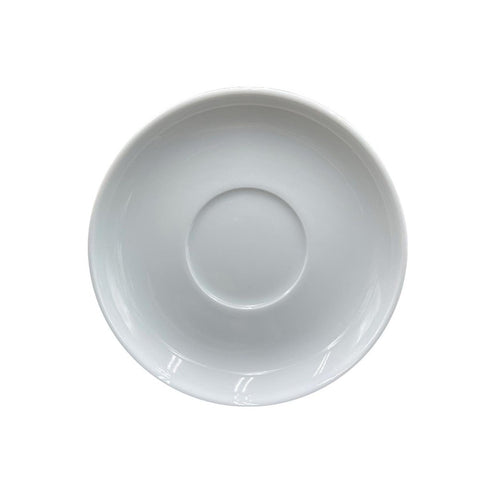 Turgla Porcelain Delta - Coupe dia.4.75" Round White Porcelain Saucer (Set of 12) (EO15EK00) - iFoodservice Online
