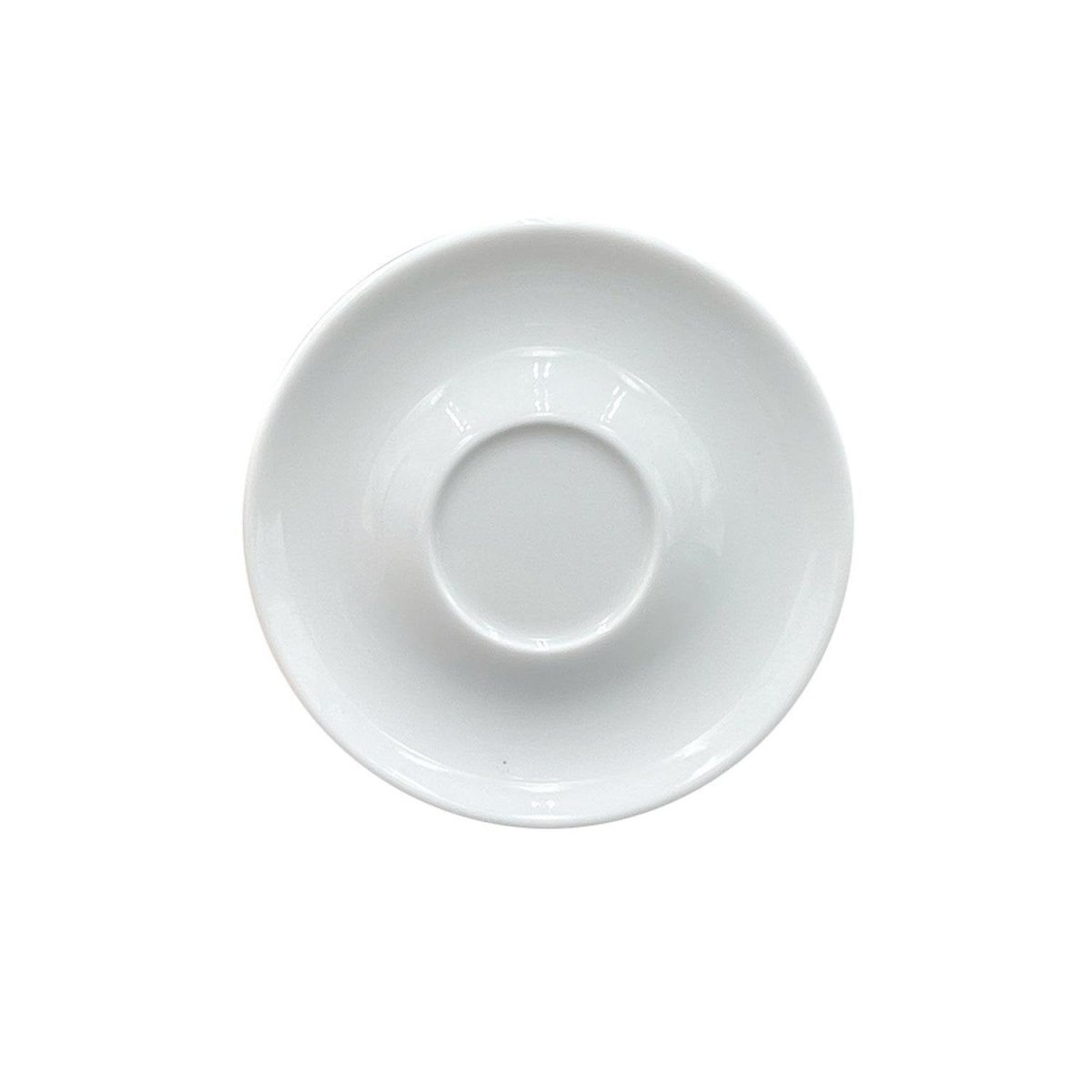 Turgla Porcelain Delta - Coupe dia.6" Round White Porcelain Saucer (Set of 12) (BST01CT00) - iFoodservice Online