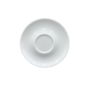 Turgla Porcelain Delta - Coupe dia.6" Round White Porcelain Saucer (Set of 12) (BST01CT00) - iFoodservice Online