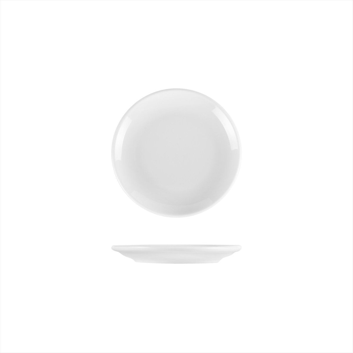 Turgla Porcelain Delta - Coupe dia.6.5" Round White Porcelain Plate (Set of 12) (EO17DU00) - iFoodservice Online