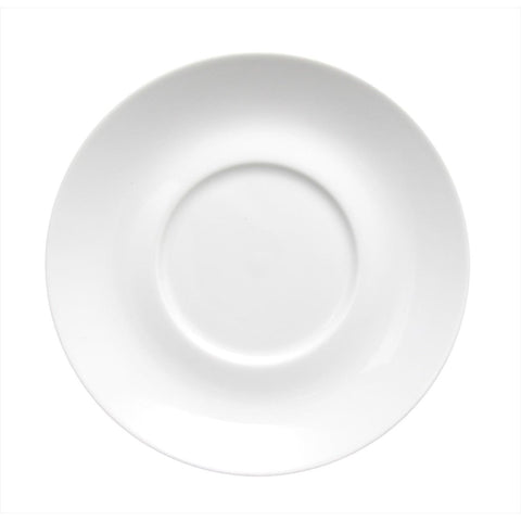 Turgla Porcelain Delta - Coupe dia.6.75" Round White Porcelain Saucer (Set of 12) (EO17KT00) - iFoodservice Online