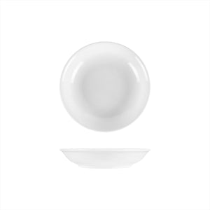 Turgla Porcelain Delta - Coupe dia.8" h:1.5" 18 oz. Round White Porcelain Deep Plate (Set of 12) (EO20CK00) - iFoodservice Online