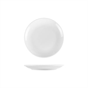 Turgla Porcelain Delta - Coupe dia.8.25" Round White Porcelain Plate (Set of 12) (EO21DU00) - iFoodservice Online