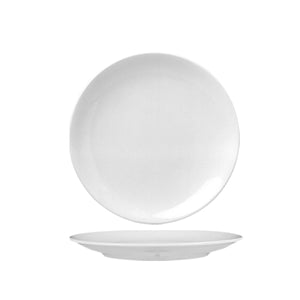 Turgla Porcelain Delta - Coupe dia.9" Round White Porcelain Plate (Set of 12) (EO23DU00) - iFoodservice Online