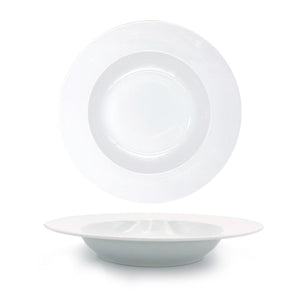 Turgla Porcelain Delta dia.11.75" h:2" 24 oz. Round White Porcelain Bowl (Set of 6) (D130CK00) - iFoodservice Online