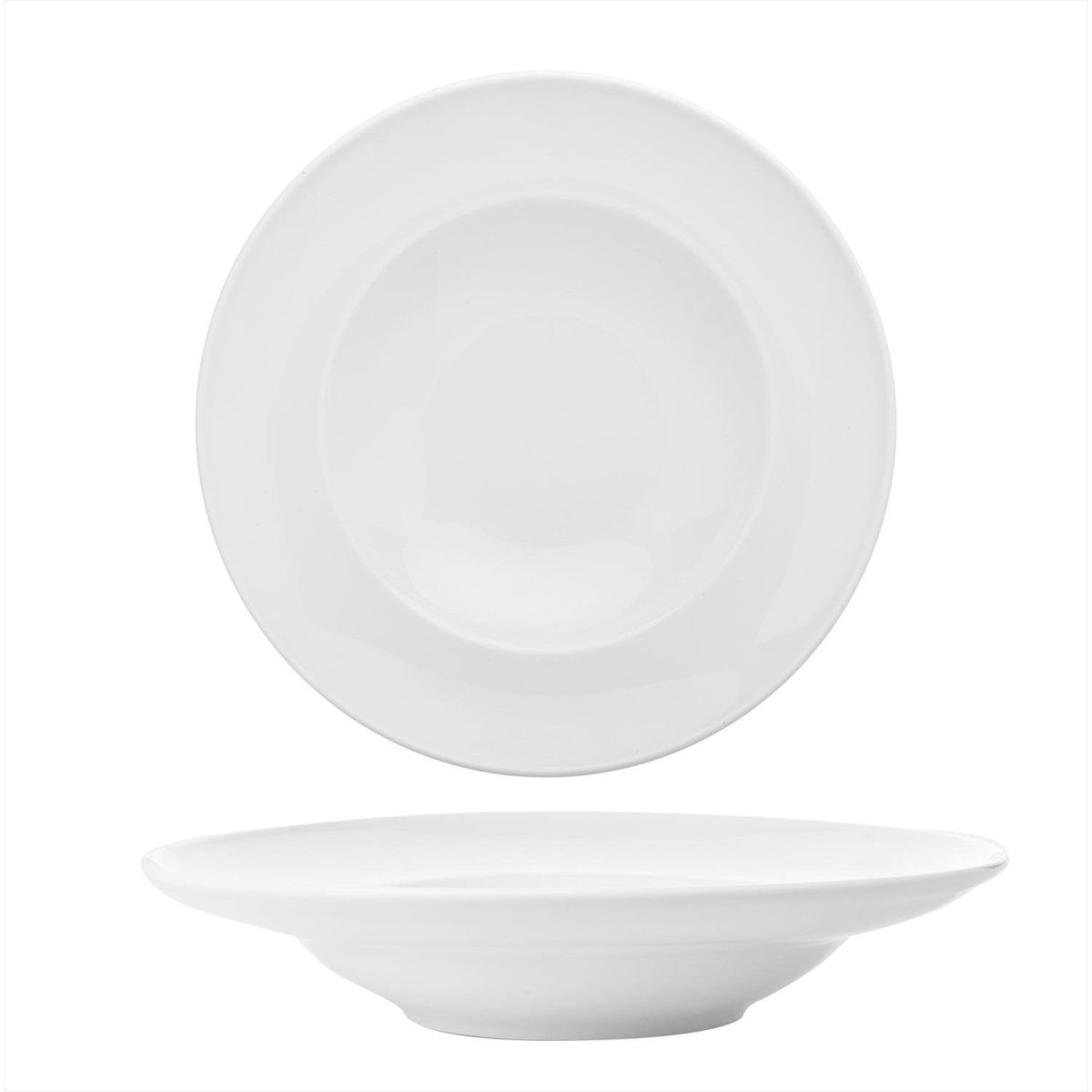 Turgla Porcelain Delta dia.11.75" h:2.5" 17 oz. Round White Porcelain Bowl (Set of 6) (RN30CK00) - iFoodservice Online
