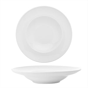 Turgla Porcelain Delta dia.11.75" h:2.5" 17 oz. Round White Porcelain Bowl (Set of 6) (RN30CK00) - iFoodservice Online