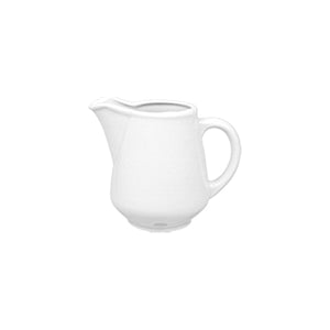 Turgla Porcelain Delta dia.3.5" h:2.75" 3 oz. Round White Porcelain Creamer (Set of 6) (DO01SU00) - iFoodservice Online