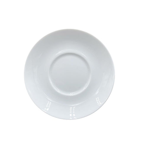 Turgla Porcelain Delta dia.6" Round White Porcelain Saucer (Set of 12) (ES01CT00) - iFoodservice Online