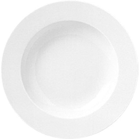 Turgla Porcelain Delta dia.8.5" h:1.25" 8 oz. Round White Porcelain Bowl (Set of 12) (D122CK00) - iFoodservice Online