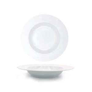 Turgla Porcelain Delta dia.9" h:1.5" 8 oz. Round White Porcelain Bowl (Set of 12) (D123CK00) - iFoodservice Online