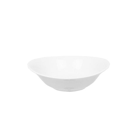Turgla Porcelain Elips 6.25" x 5.5" x h:1.75" 10 oz. Oval White Porcelain Bowl (Set of 12) (ELS16KK00) - iFoodservice Online