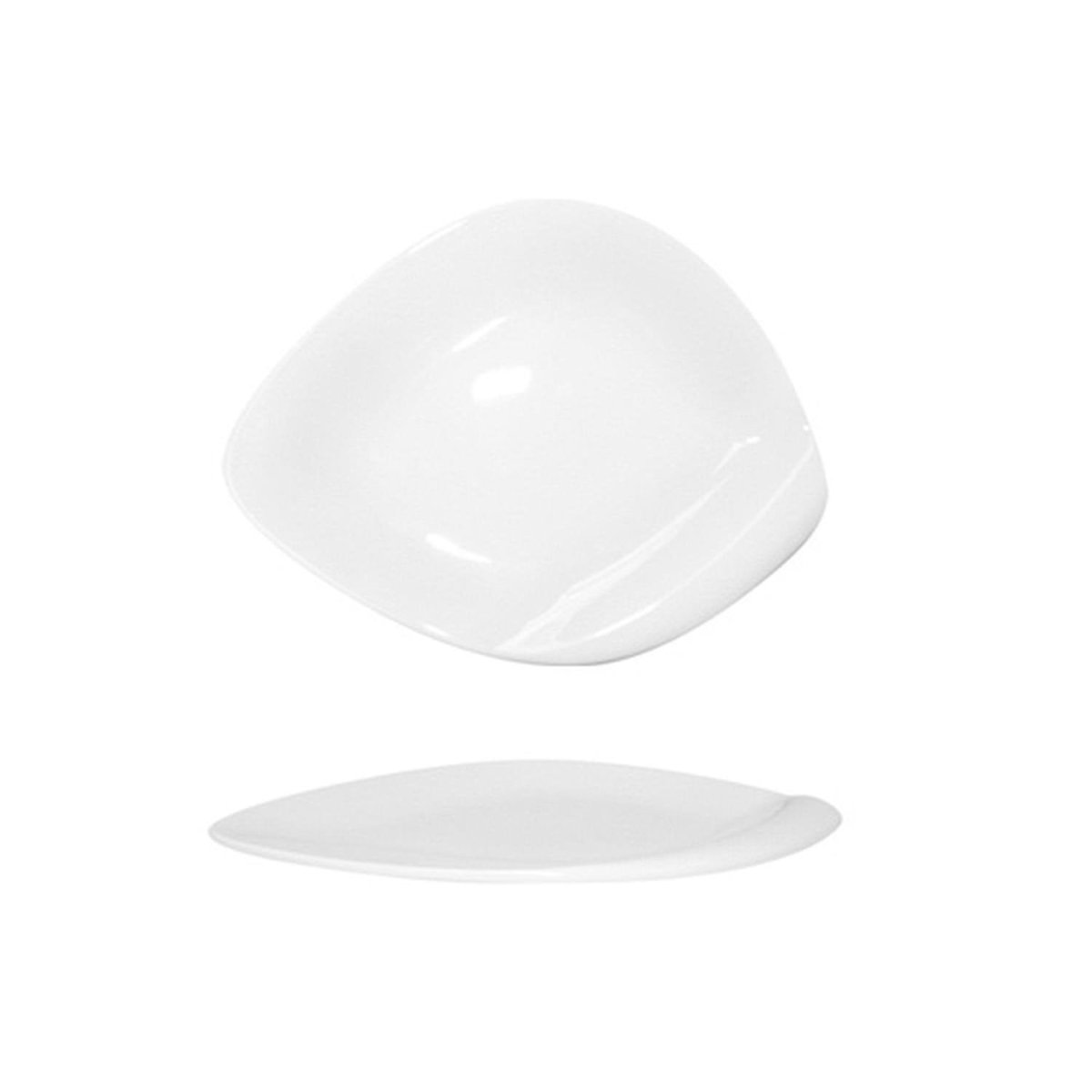 Turgla Porcelain Hawaii 9.25" x 7" Oval White Porcelain Plate (Set of 12) (HWI24DU00) - iFoodservice Online
