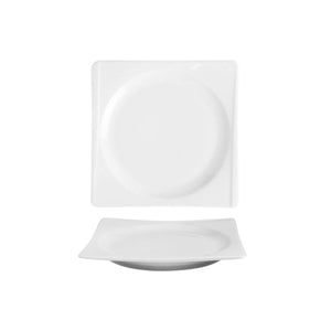 Turgla Porcelain Hong Kong 7" x 7" Square White Porcelain Plate (Set of 12) (HKG25DU00) - iFoodservice Online