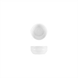 Turgla Porcelain Lizbon dia.4" h:1.75" 8 oz. Round White Porcelain Bowl (Set of 24) (LIZ10JK00) - iFoodservice Online