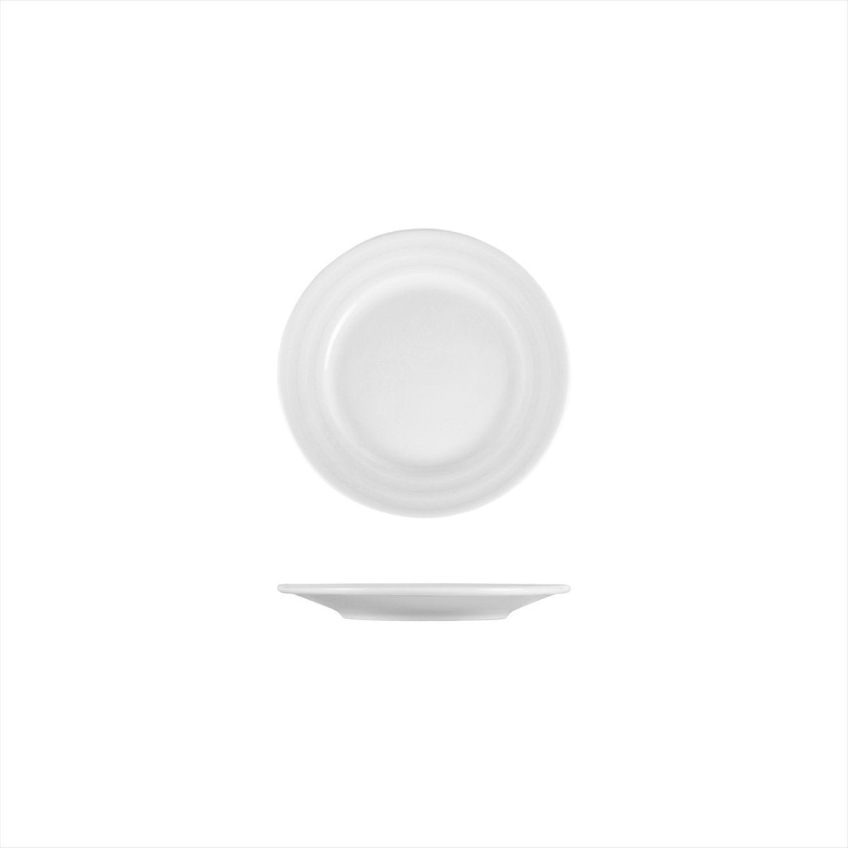 Turgla Porcelain Lizbon dia.6.25" Round White Porcelain Plate (Set of 12) (LIZ16DU00) - iFoodservice Online