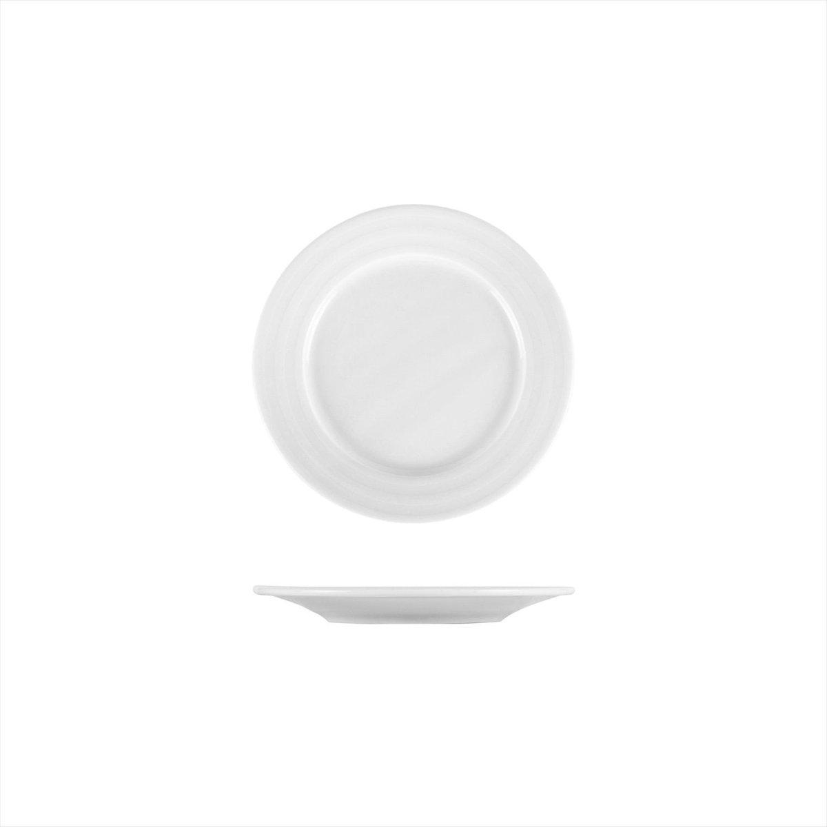 Turgla Porcelain Lizbon dia.7" Round White Porcelain Plate (Set of 12) (LIZ18DU00) - iFoodservice Online