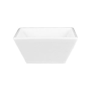 Turgla Porcelain Merid 4" x 4" x h:2" 7 oz. Square White Porcelain Bowl (Set of 12) (MER14KK00) - iFoodservice Online