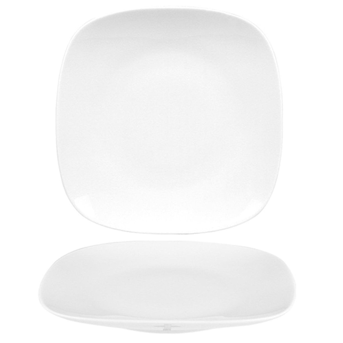 Turgla Porcelain Mimoza 11" x 11" Square White Porcelain Plate (Set of 6) (MMZ32DU00) - iFoodservice Online