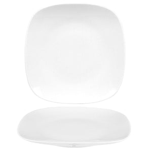 Turgla Porcelain Mimoza 11" x 11" Square White Porcelain Plate (Set of 6) (MMZ32DU00) - iFoodservice Online