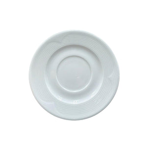 Turgla Porcelain Saturn dia.5.75" Round White Porcelain Saucer (Set of 12) (STR01CT00) - iFoodservice Online