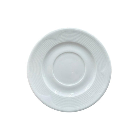 Turgla Porcelain Saturn dia.5.75" Round White Porcelain Saucer (Set of 12) (STR01CT00) - iFoodservice Online