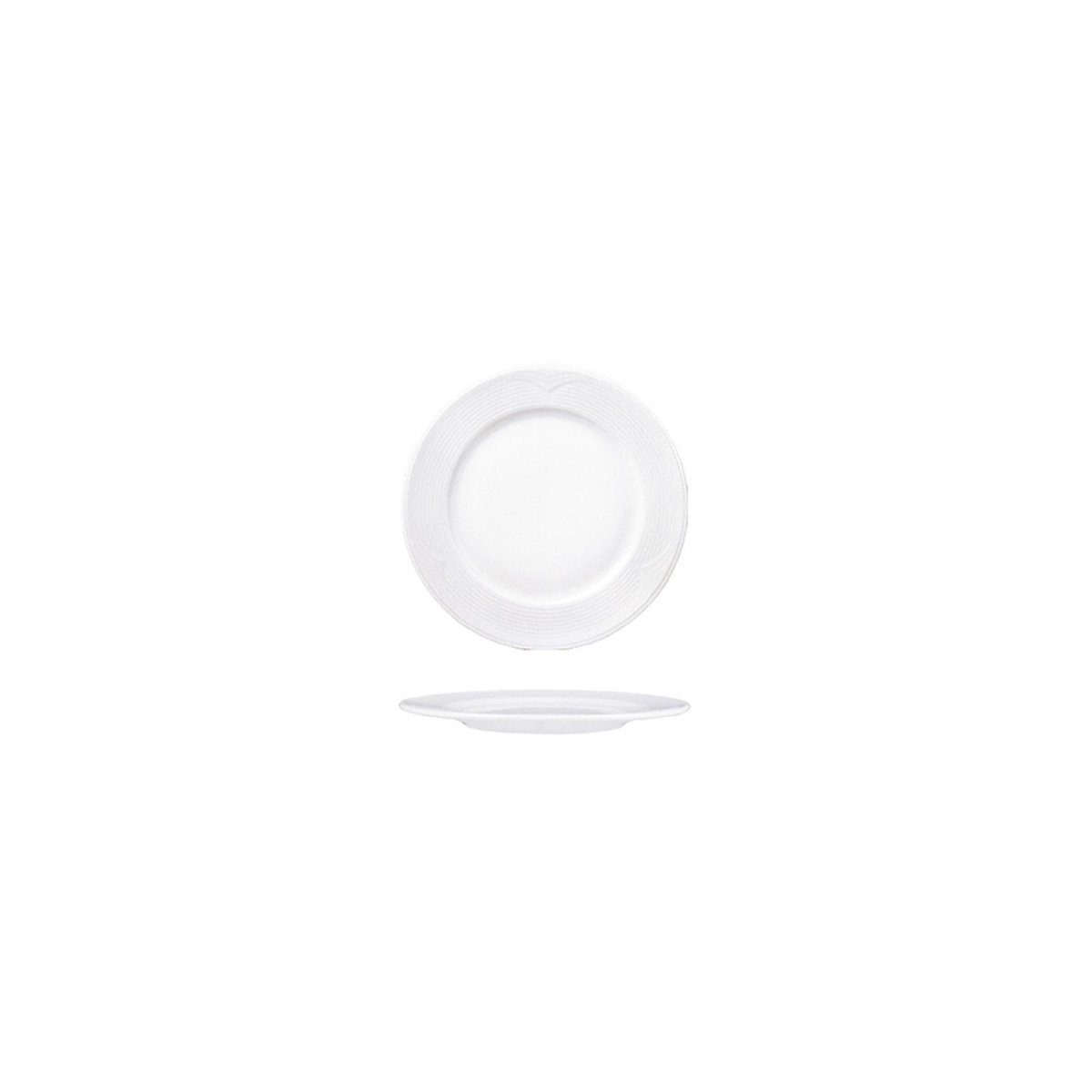 Turgla Porcelain Saturn dia.8.5" Round White Porcelain Plate (Set of 12) (STR22DU00) - iFoodservice Online