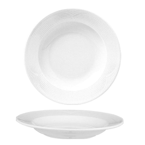 Turgla Porcelain Saturn dia.9" h:1.5" 8 oz. Round White Porcelain Bowl (Set of 12) (STR23CK00) - iFoodservice Online
