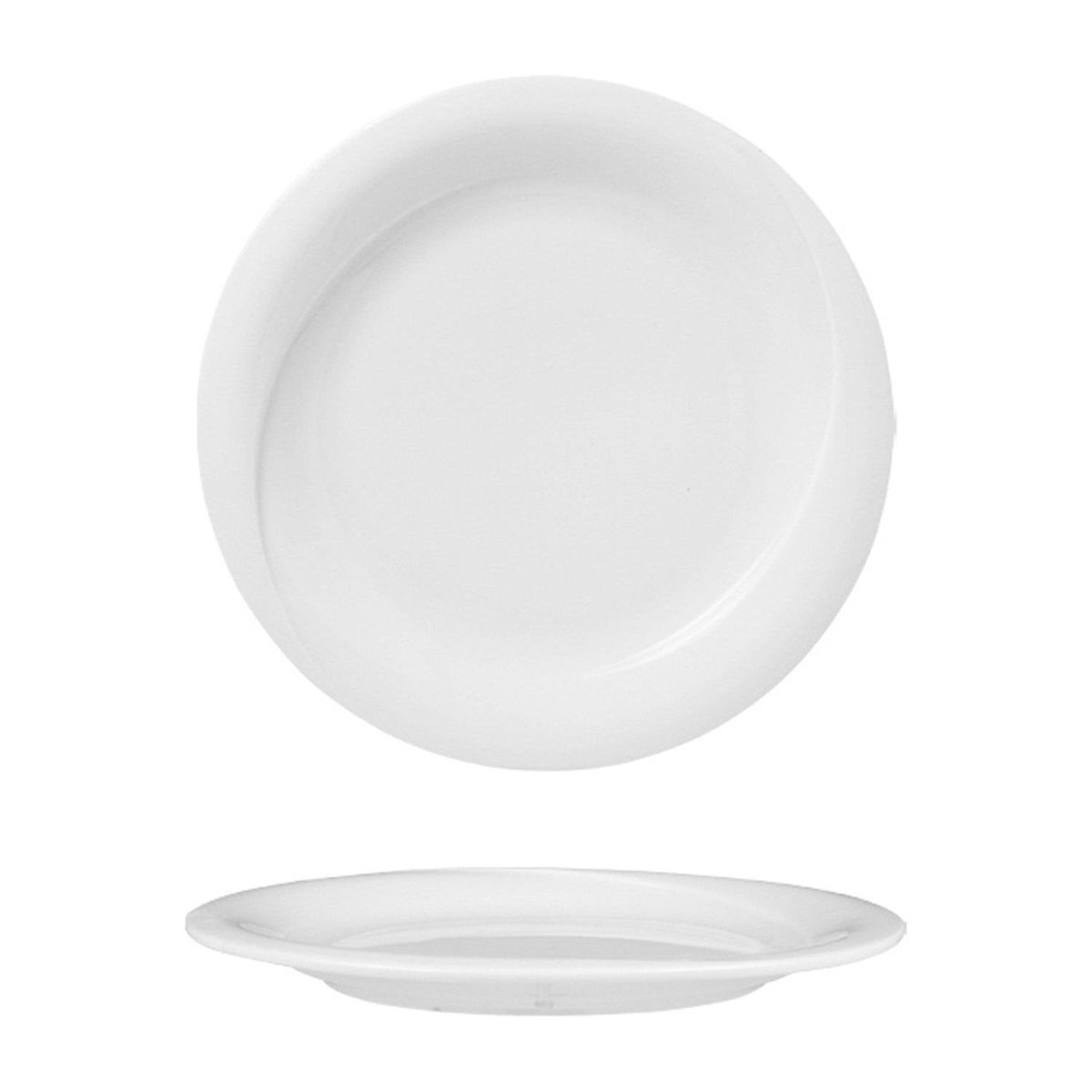 Turgla Porcelain X - tanbul dia.7.25" Round White Porcelain Plate (Set of 12) (XT19DU00) - iFoodservice Online