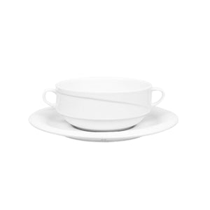 Turgla Porcelain X - tanbul dia.7.25" Round White Porcelain Saucer (Set of 12) (XT19KT00) - iFoodservice Online