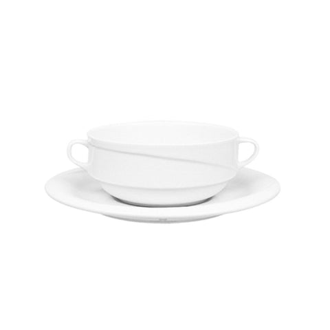 Turgla Porcelain X - tanbul dia.7.25" Round White Porcelain Saucer (Set of 12) (XT19KT00) - iFoodservice Online