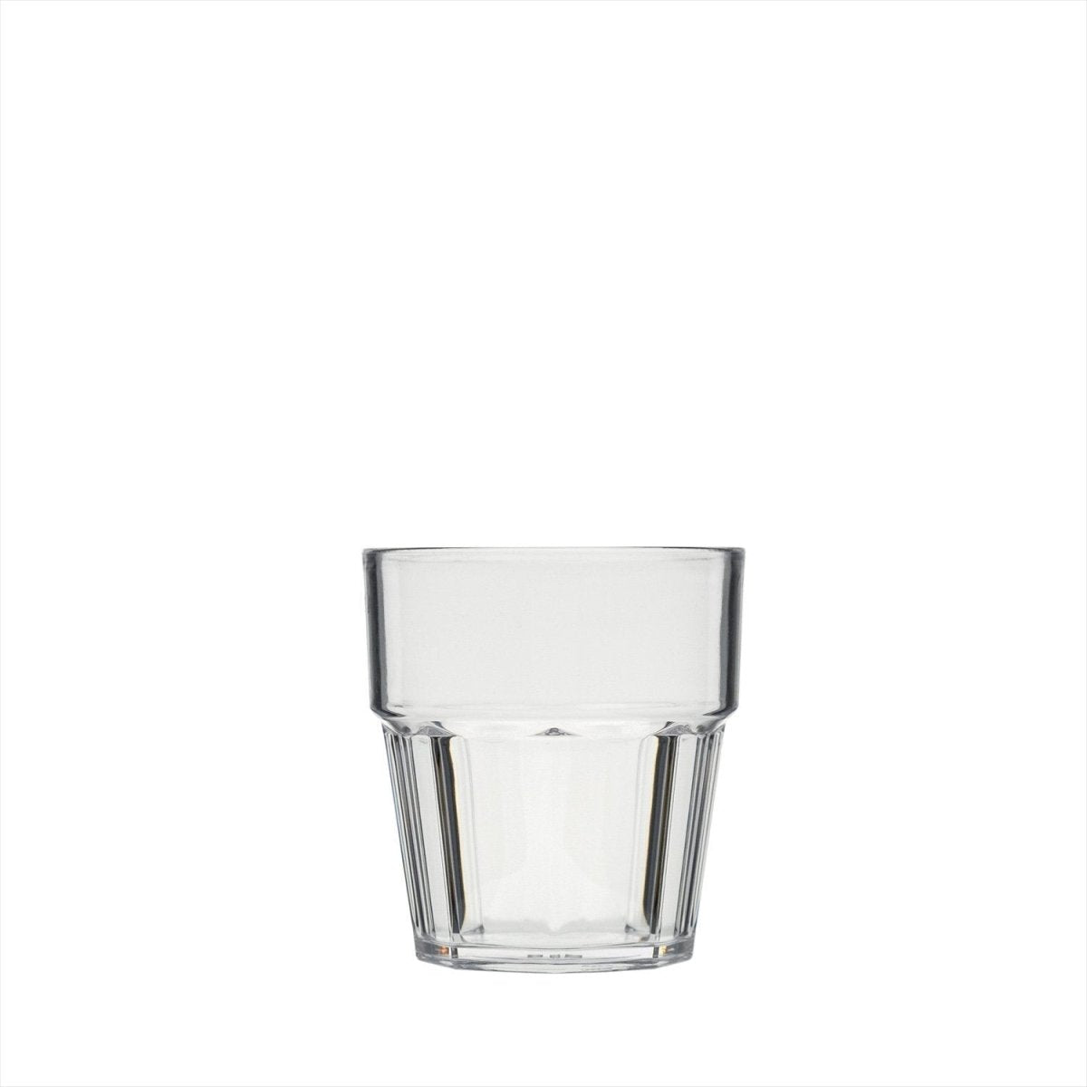 Turgla Rubikap Casablanca dia.3.25" h:3.5" 8 oz. Round Clear Polycarbonate Tumbler (Set of 120) (R - CSBTMB250CLR) - iFoodservice Online