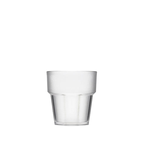 Turgla Rubikap Casablanca dia.3.25" h:3.5" 8 oz. Round Frosted Polycarbonate Tumbler (Set of 120) (R - CSBTMB250FRS) - iFoodservice Online