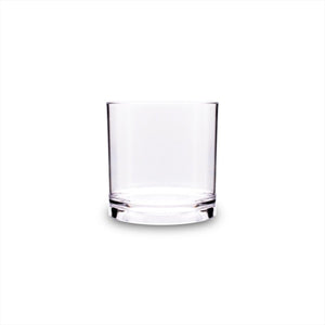 Turgla Rubikap Premium dia.3" h:3" 8 oz. Round Clear Polycarbonate Whisky Glass (Set of 60) (R - PRMTMB250CLR) - iFoodservice Online