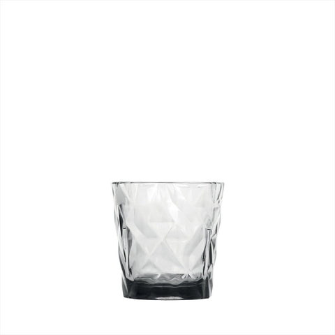 Turgla Rubikap Prism dia.3.5" h:3.5" 10 oz. Round Charcoal Polycarbonate Rocks/Old Fashioned (Set of 36) (R - PRSRCK250CHR) - iFoodservice Online