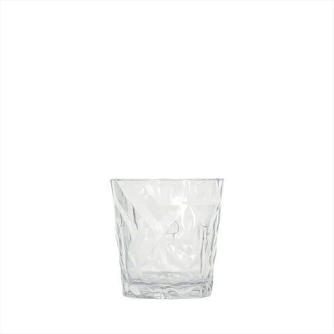 Turgla Rubikap Prism dia.3.5" h:3.5" 10 oz. Round Clear Polycarbonate Rocks/Old Fashioned (Set of 36) (R - PRSRCK250CLR) - iFoodservice Online
