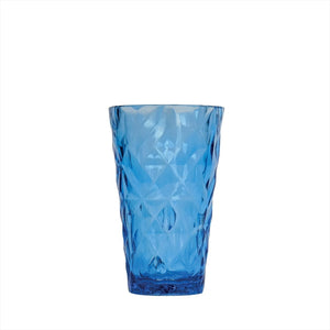 Turgla Rubikap Prism dia.3.5" h:5.5" 14 oz. Round Blue Polycarbonate High - Ball (Set of 36) (R - PRSTMB300BLU) - iFoodservice Online