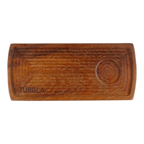 Turgla Wood 13.75" x 6" Rectangular Brown Wood Serving, Set of 1 (TRG02RCB) - iFoodservice Online