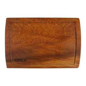 Turgla Wood 15" x 9" Rectangular Brown Wood Serving, Set of 1 (TRG01SB) - iFoodservice Online