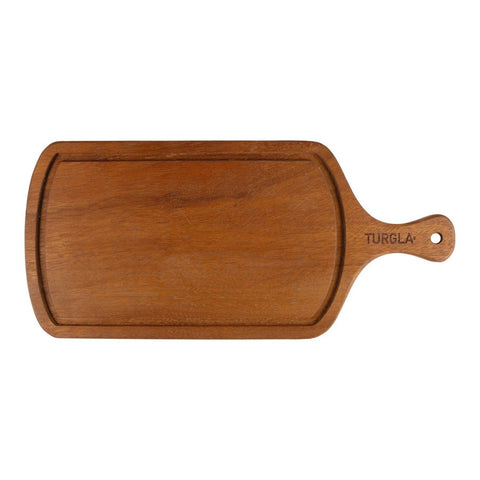 Turgla Wood 19" x 9" Rectangular Brown Wood Serving, Set of 1 (TRG02PBO) - iFoodservice Online