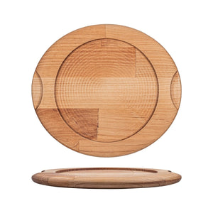 Turgla Wood dia.10.75" h:0.75" Round Brown Wood Underliner, Set of 1 (TWB1320A) - iFoodservice Online