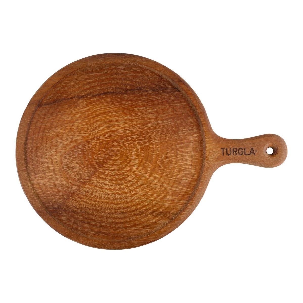 Turgla Wood dia.17" h:0.75" Round Brown Wood Serving, Set of 1 (TRG01PZ) - iFoodservice Online