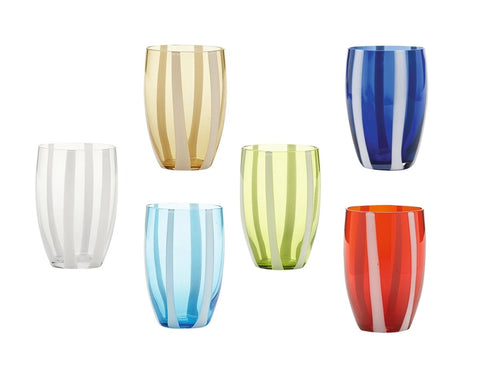 Zafferano Gessato tumbler (Assorted Set of 6) - iFoodservice Online