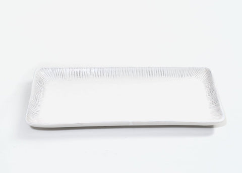 Zafferano Graffito Rectangular Tray - White - iFoodservice Online