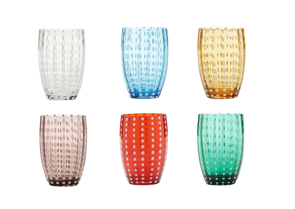 Zafferano Perle Tumbler Assorted (Set of 6) - 01 - 03 - 04 - 05 - 11 - 12 - iFoodservice Online