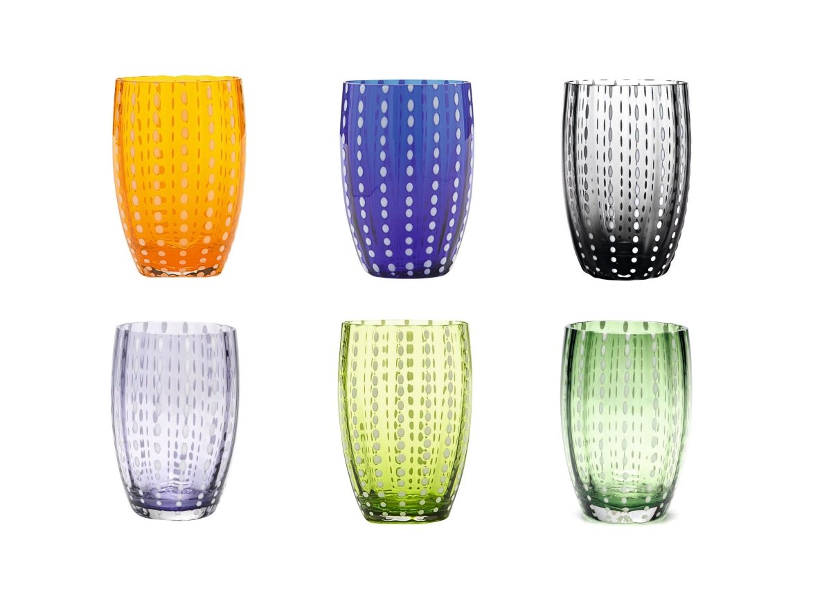 Zafferano Perle Tumbler Assorted (Set of 6) - 06 - 07 - 09 - 10 - 13 - 25 - iFoodservice Online