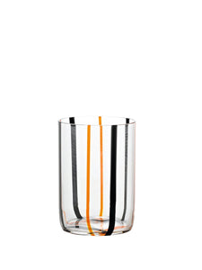 Zafferano Tirache Tumbler (Set of 6) - Black / Orange - iFoodservice Online