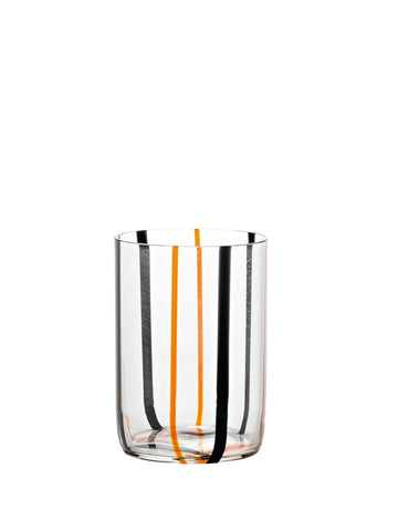 Zafferano Tirache Tumbler (Set of 6) - Black / Orange - iFoodservice Online