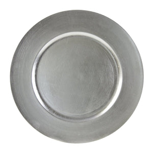 10 Strawberry Street Chargers, Lacquer Round Charger Silver (24/Case) LAS - 24 - iFoodservice Online